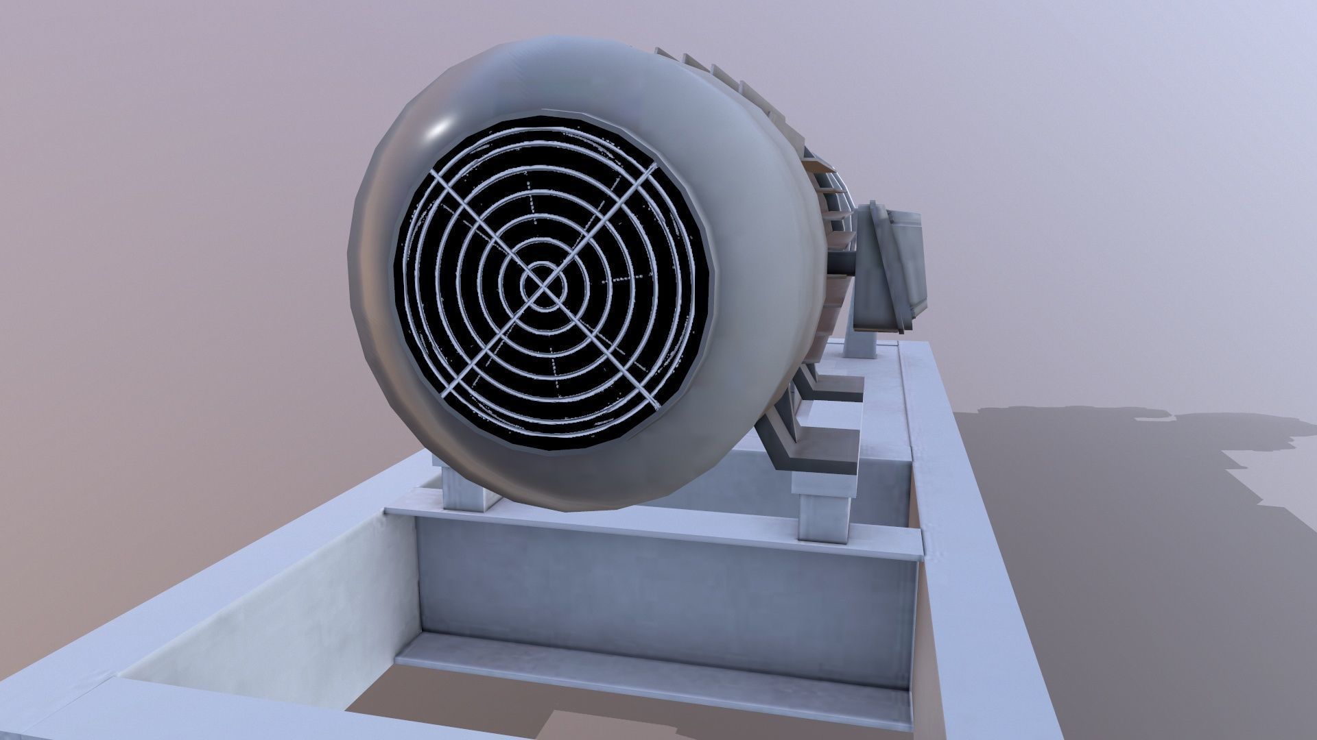 Motor Pump Low-poly 3D model_7