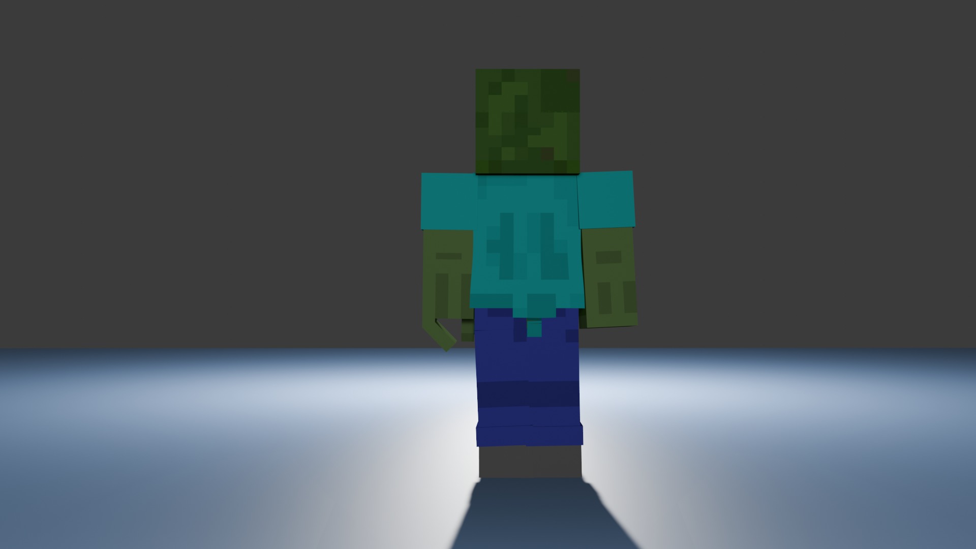 Minecraft Zombie  Animated 3D Low-poly 3D model_14