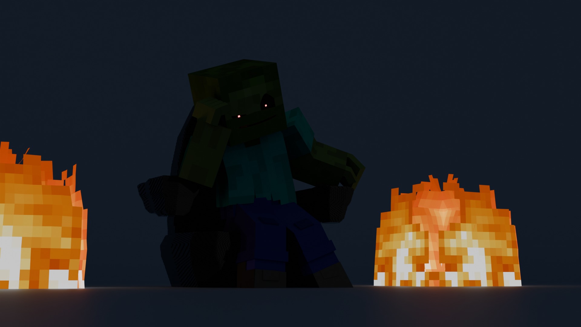 Minecraft Zombie  Animated 3D Low-poly 3D model_28