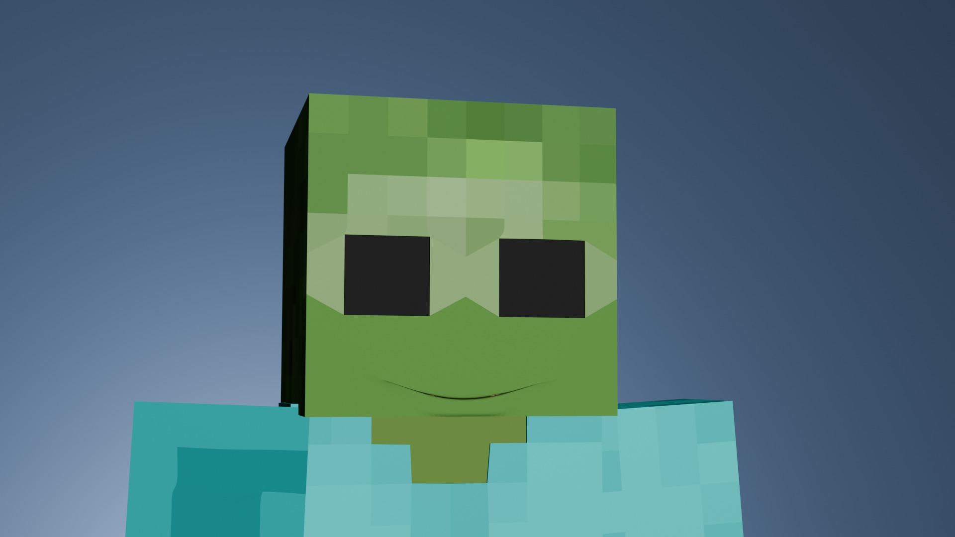 Minecraft Zombie  Animated 3D Low-poly 3D model_4