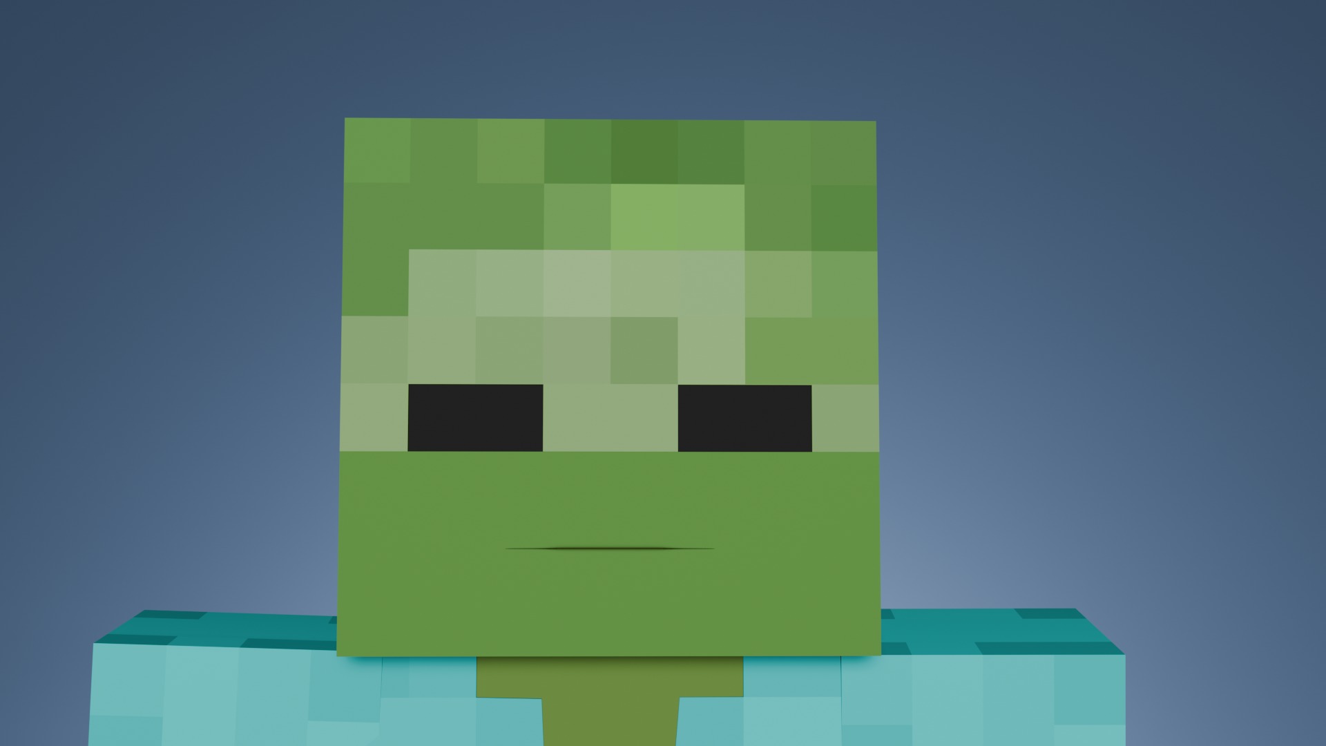 Minecraft Zombie  Animated 3D Low-poly 3D model_6