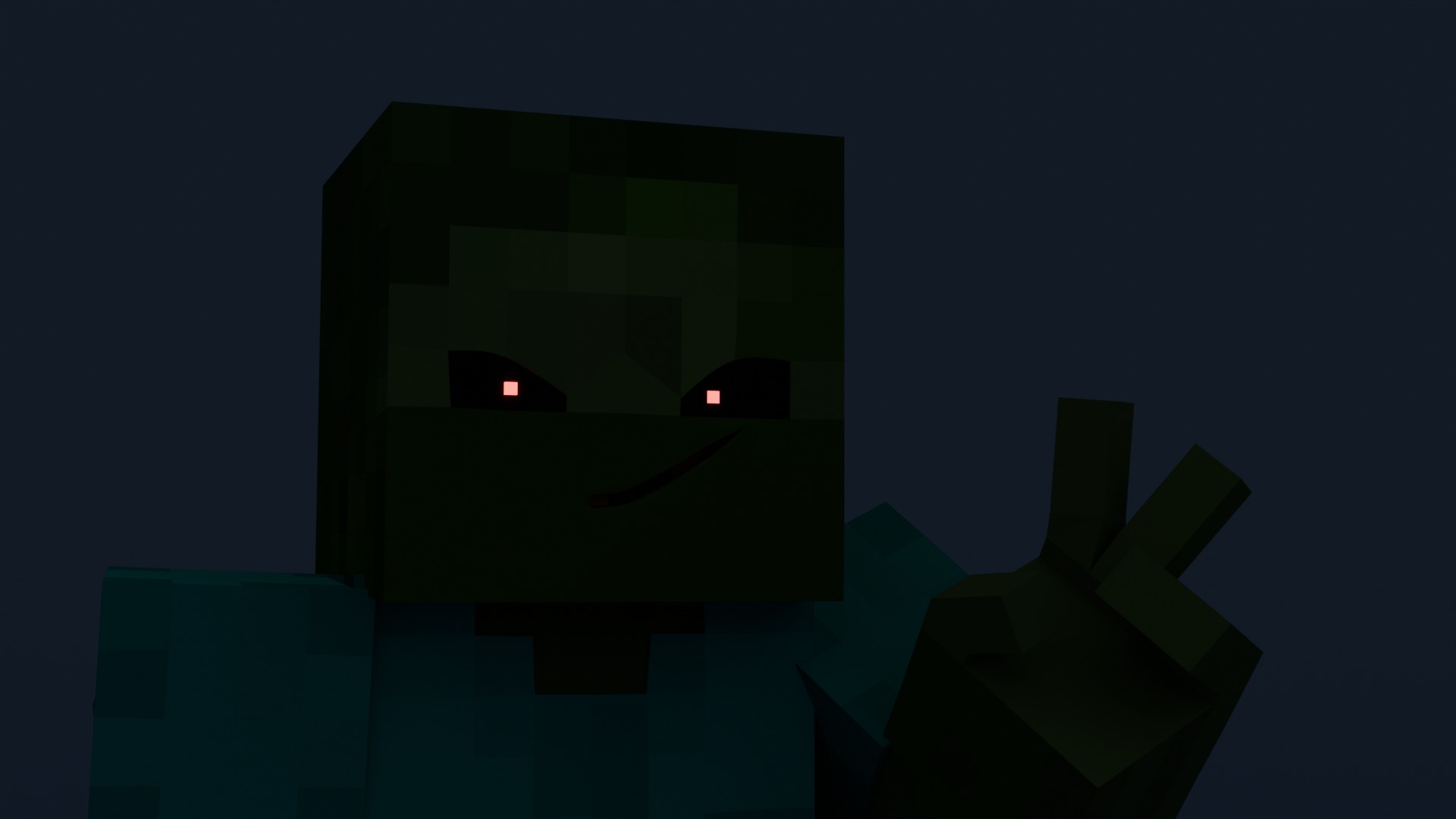 Minecraft Zombie  Animated 3D Low-poly 3D model_24