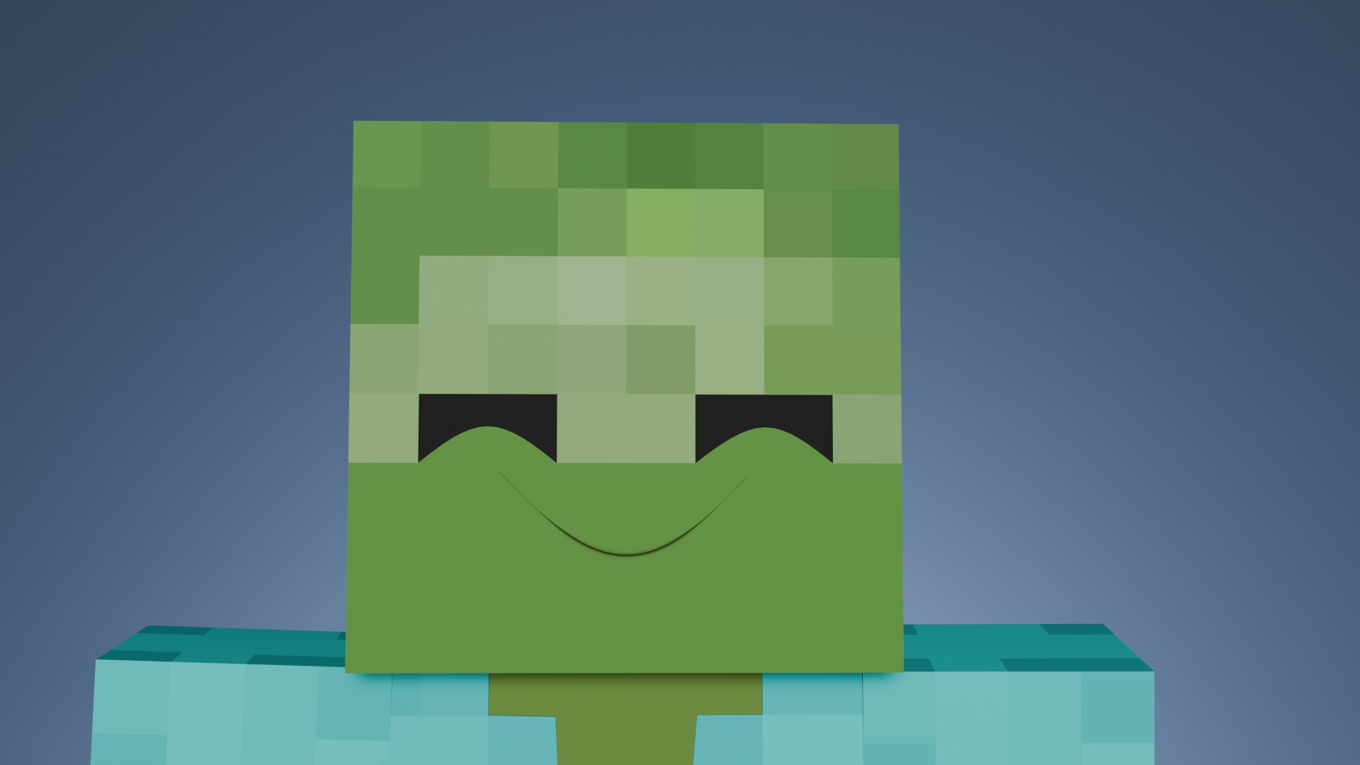 Minecraft Zombie  Animated 3D Low-poly 3D model_15