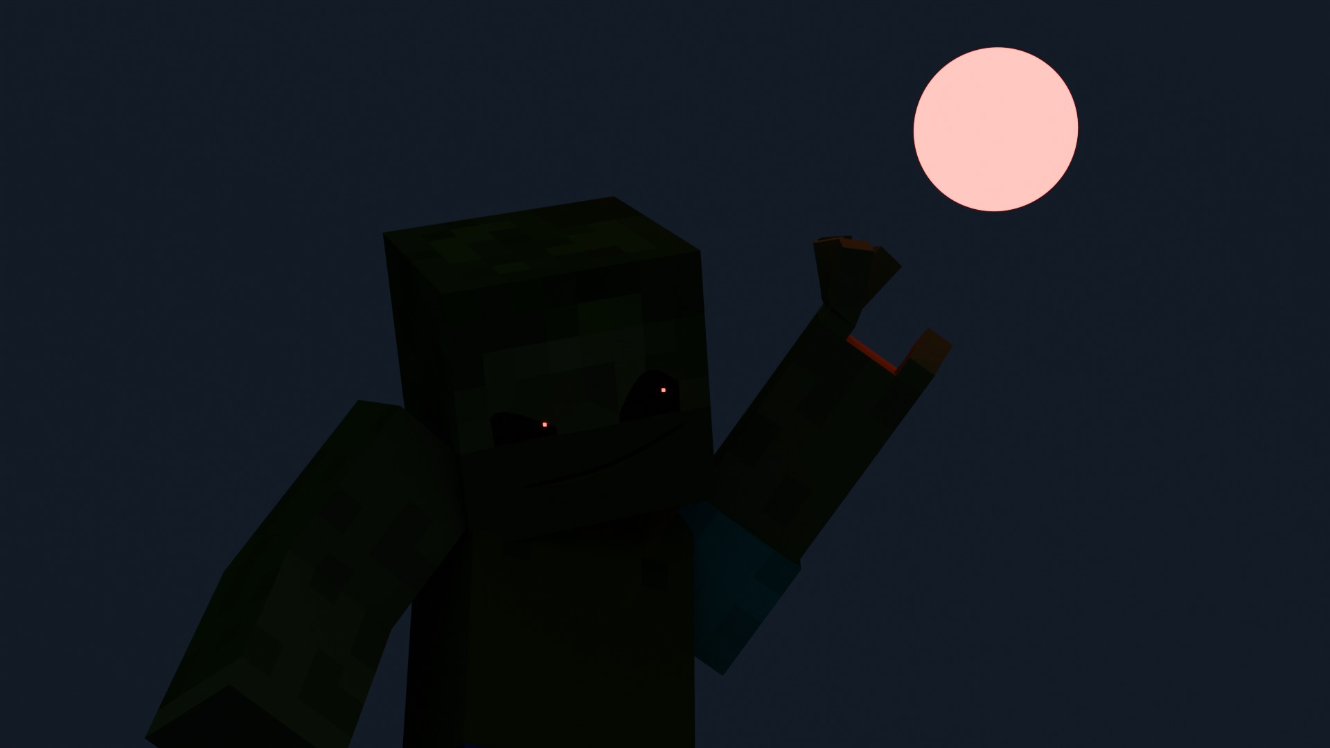 Minecraft Zombie  Animated 3D Low-poly 3D model_25