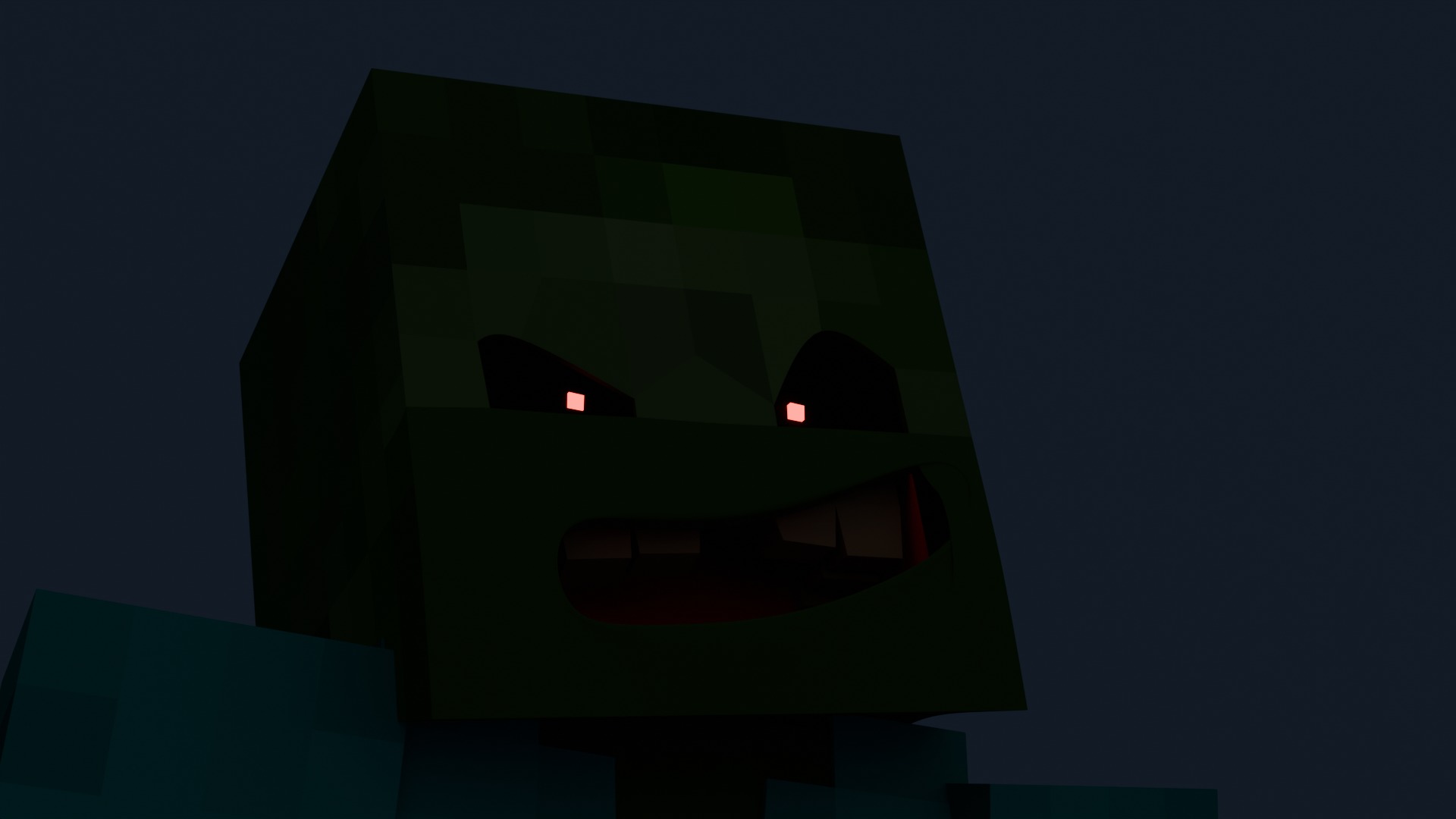 Minecraft Zombie  Animated 3D Low-poly 3D model_26