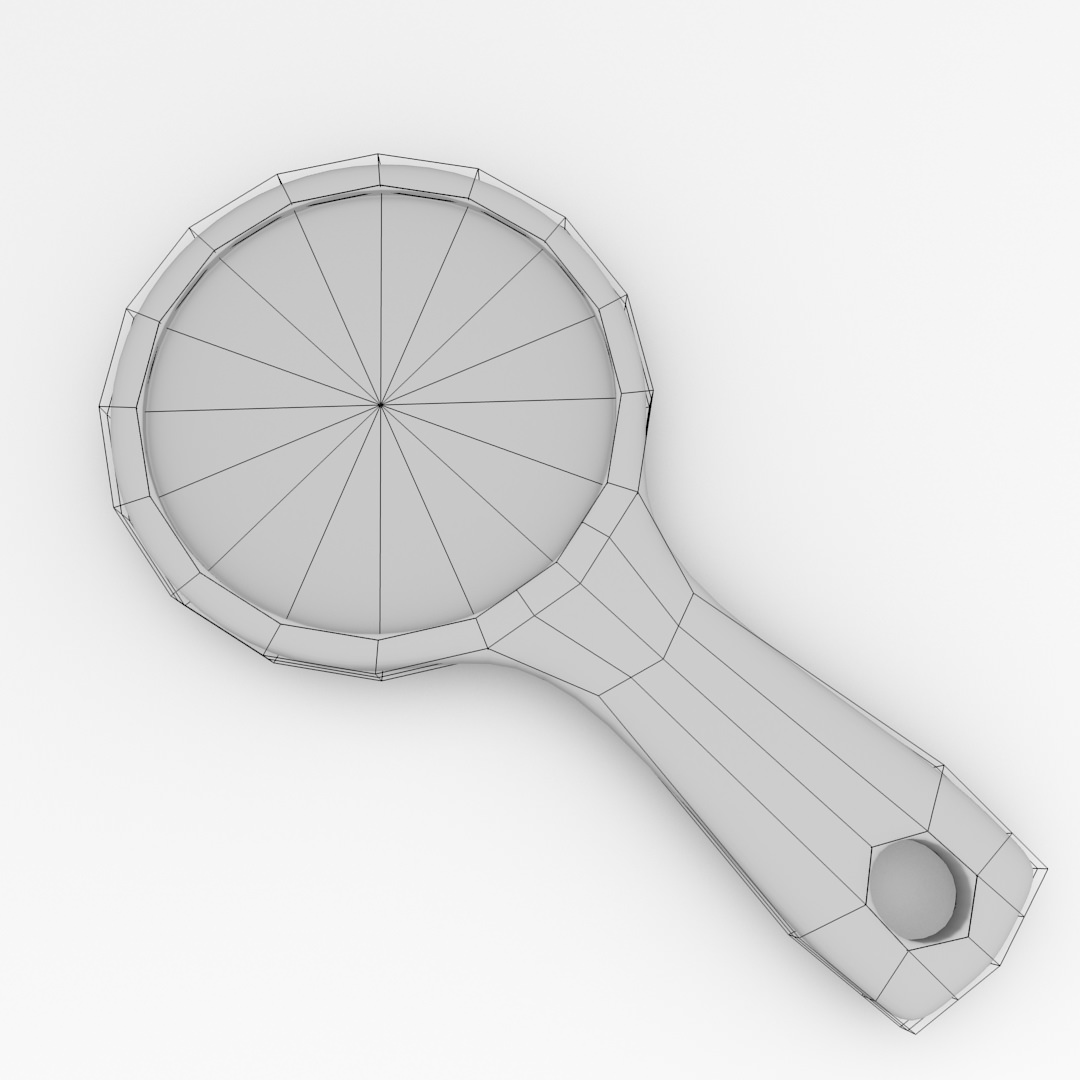 Hand Mirror 3D model_4