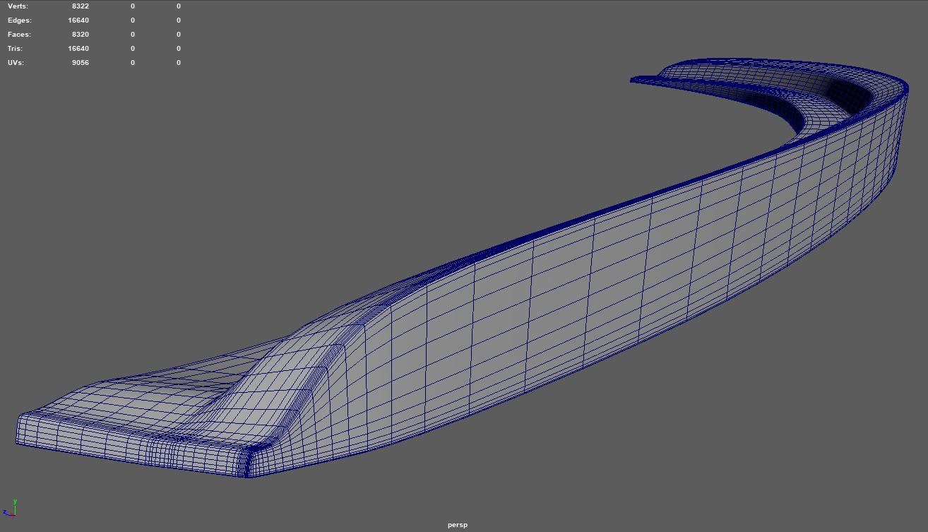 Car Spoiler 022 Low-poly 3D model_14