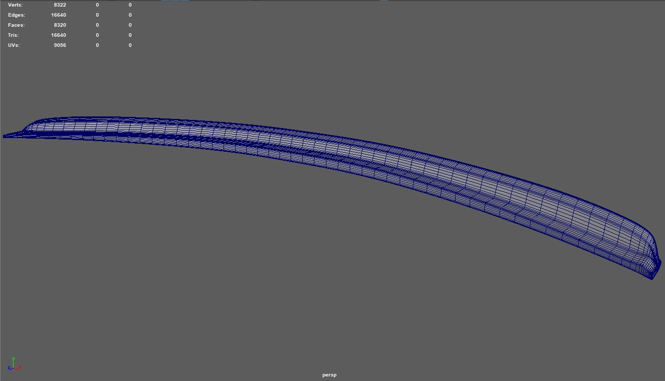 Car Spoiler 022 Low-poly 3D model_7