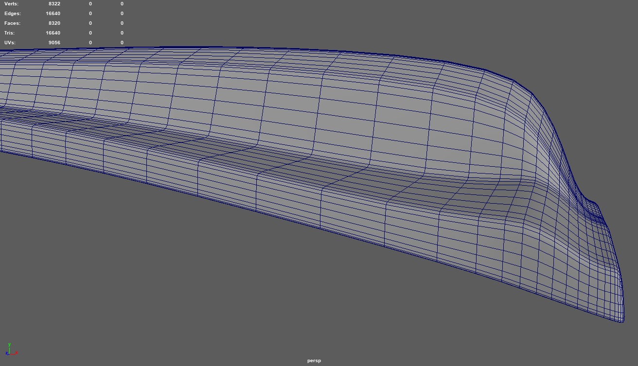 Car Spoiler 022 Low-poly 3D model_13