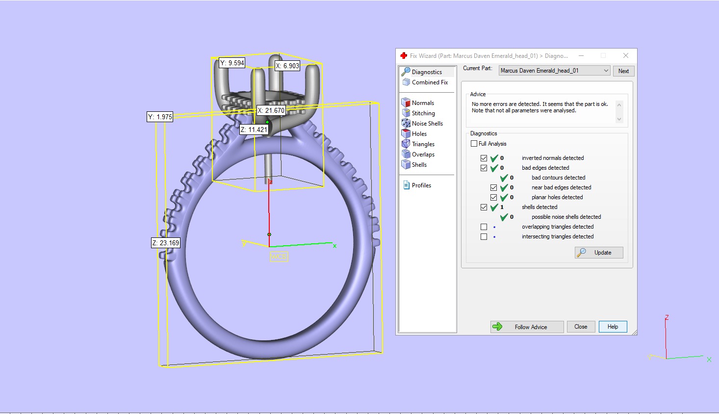 Emerald Cut Engagement Ring with belt 3D print model_14
