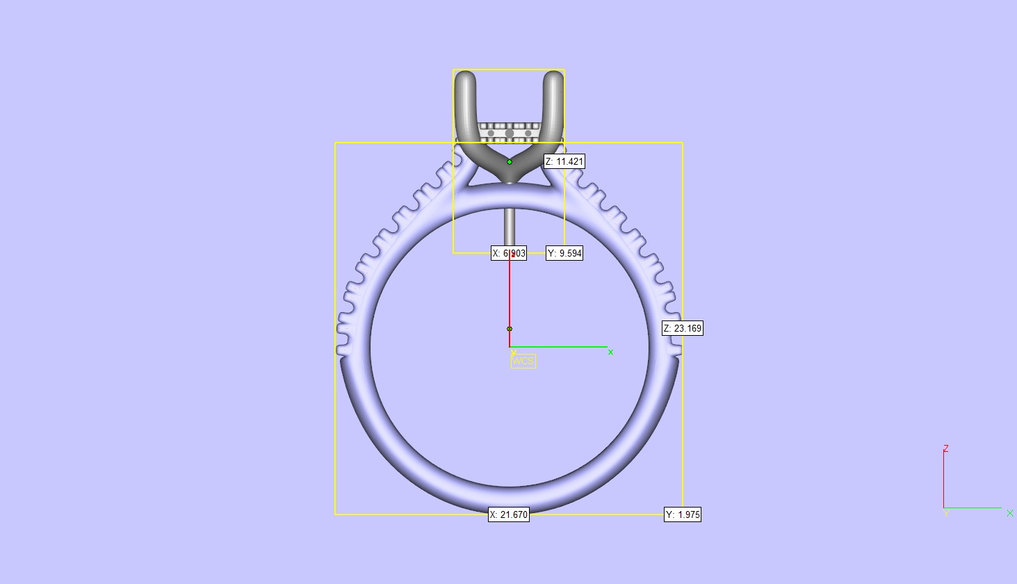 Emerald Cut Engagement Ring with belt 3D print model_15