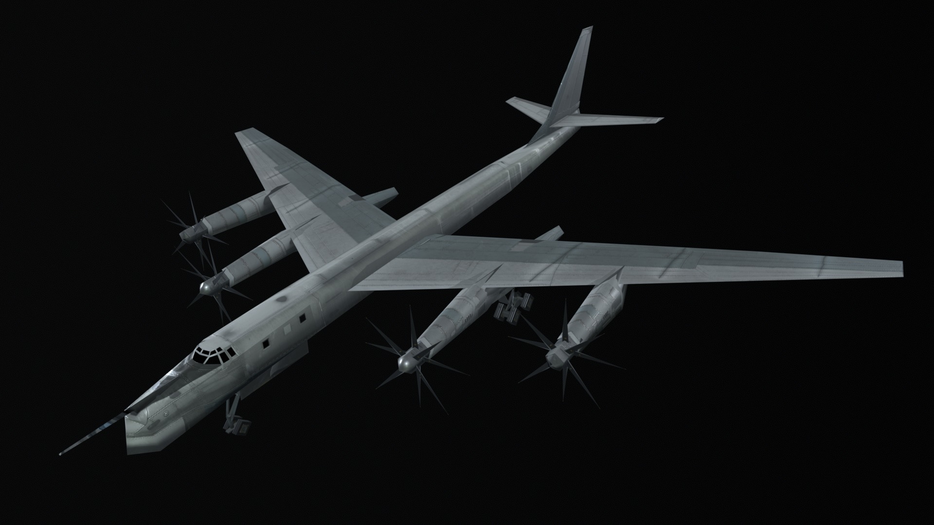 Asset - Army - Tu 95 - 3D MODEL Low-poly Low-poly 3D model_37