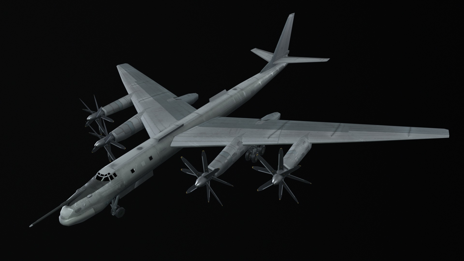 Asset - Army - Tu 95 - 3D MODEL Low-poly Low-poly 3D model_48