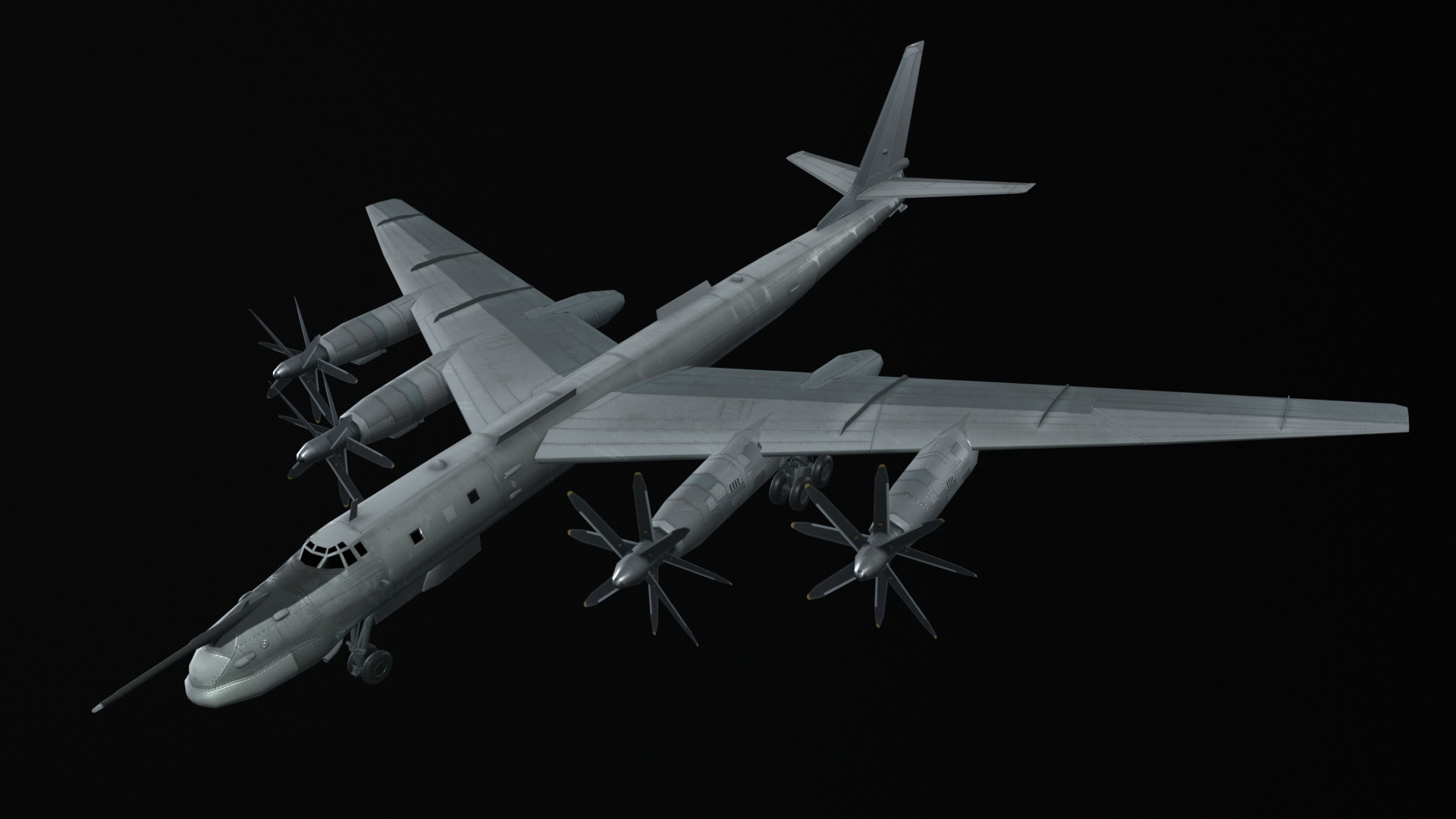 Asset - Army - Tu 95 - 3D MODEL Low-poly Low-poly 3D model_42