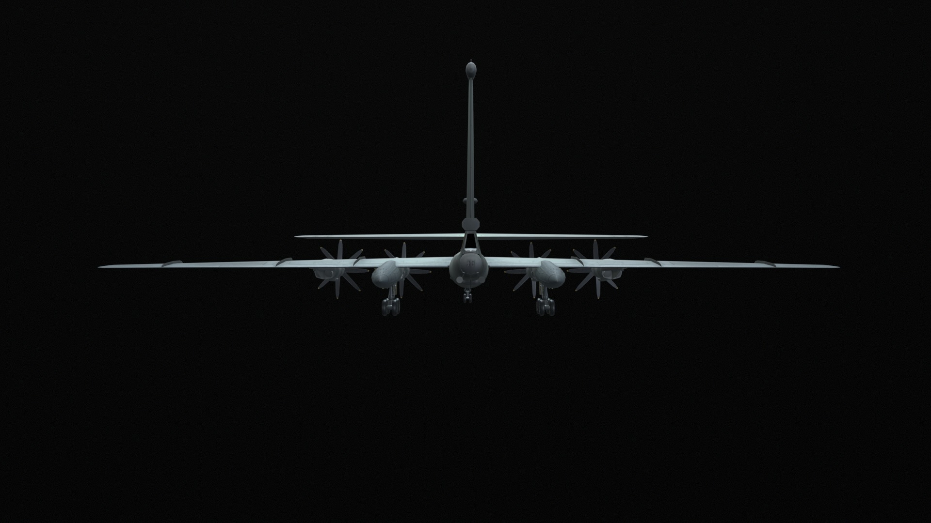 Asset - Army - Tu 95 - 3D MODEL Low-poly Low-poly 3D model_7