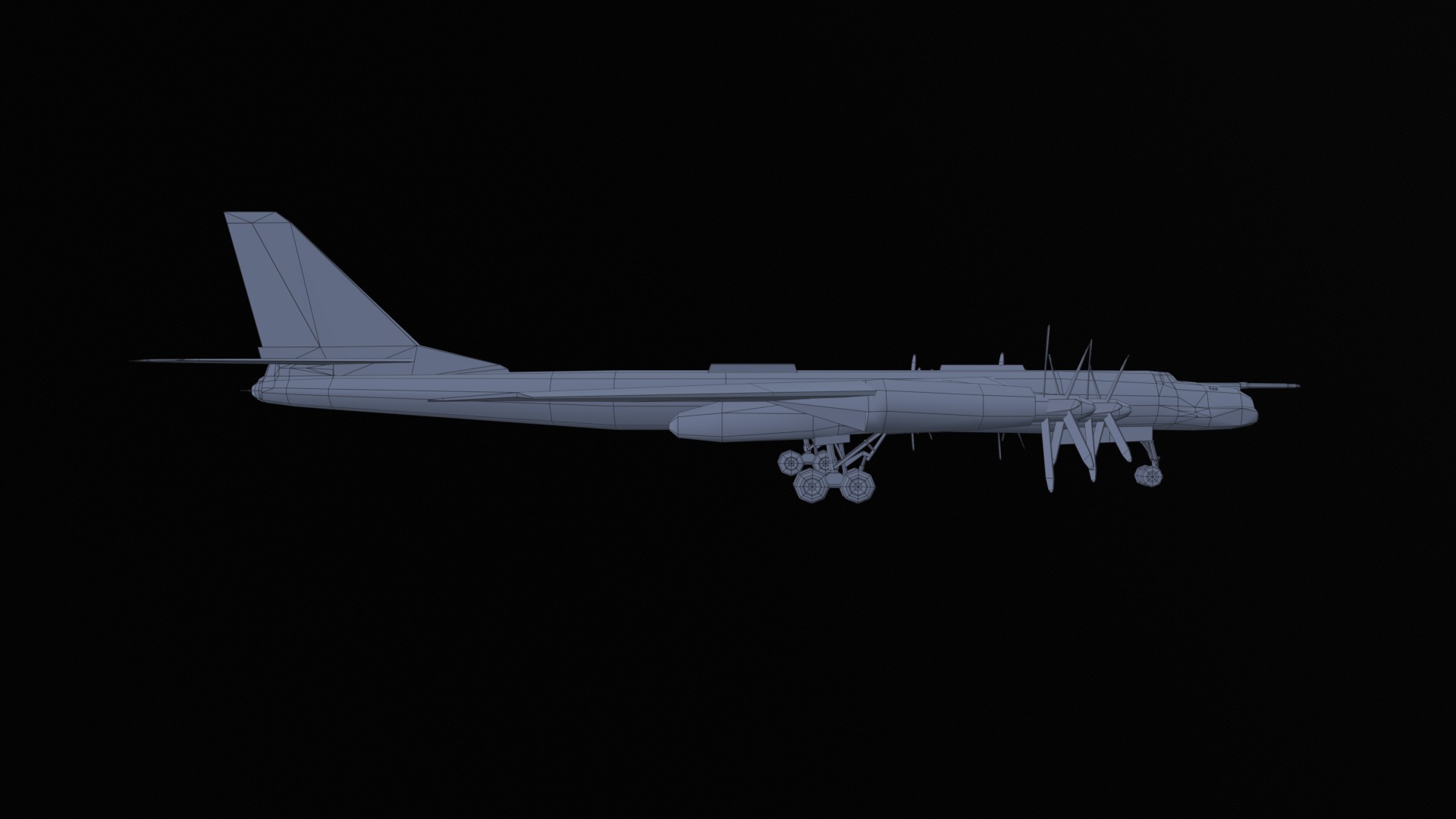 Asset - Army - Tu 95 - 3D MODEL Low-poly Low-poly 3D model_38