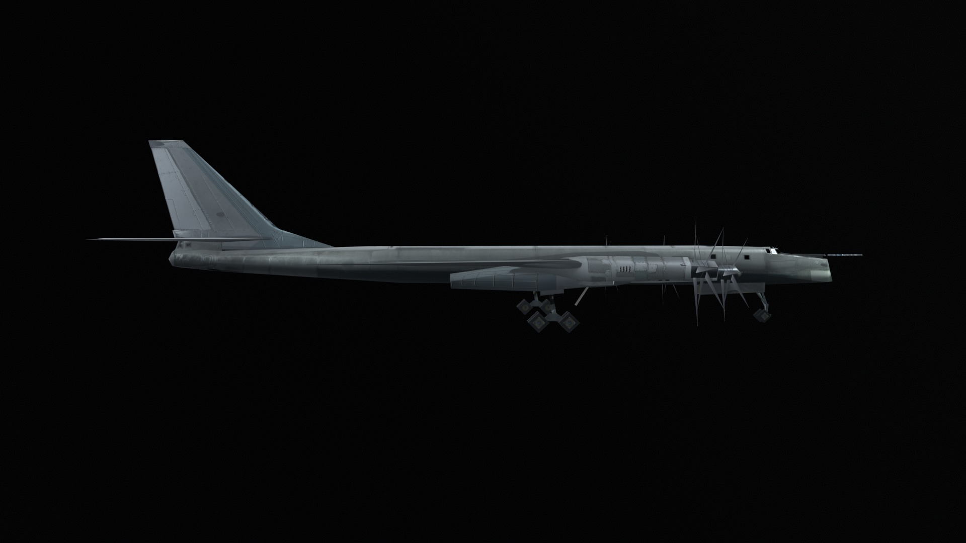 Asset - Army - Tu 95 - 3D MODEL Low-poly Low-poly 3D model_43