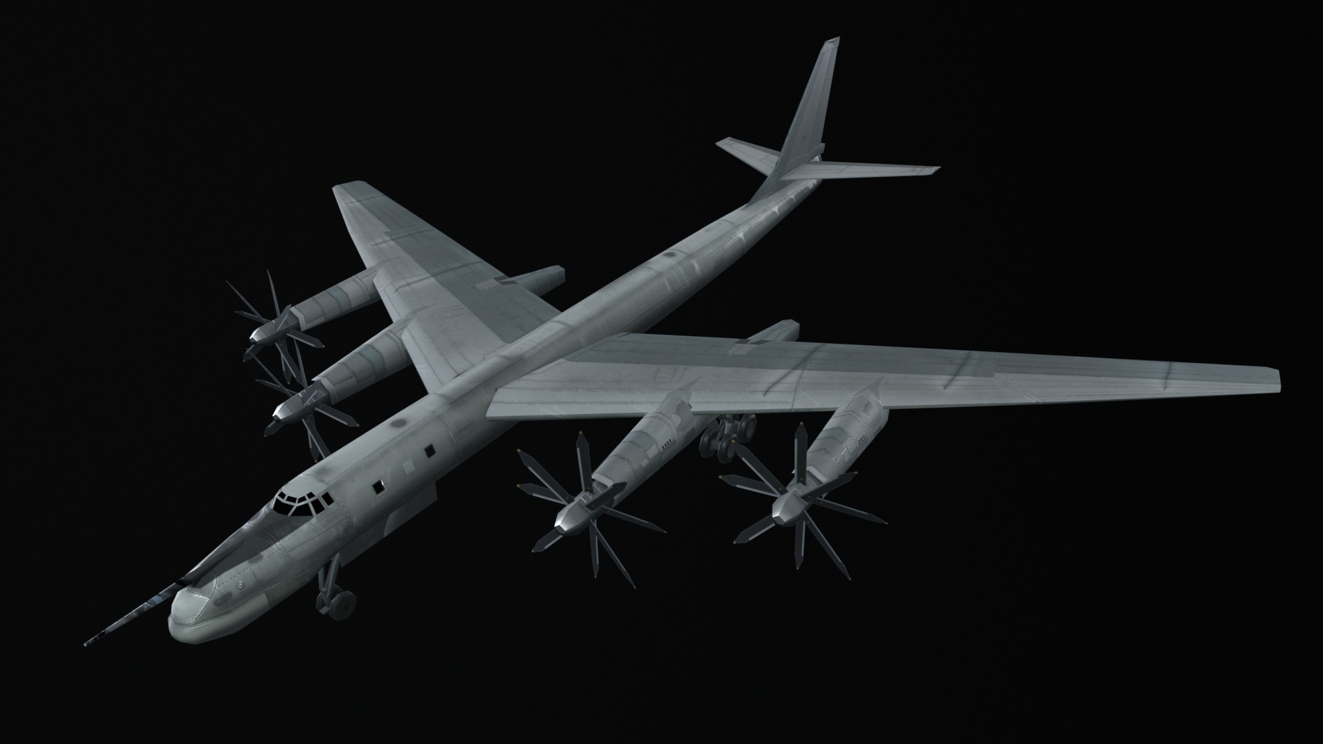 Asset - Army - Tu 95 - 3D MODEL Low-poly Low-poly 3D model_50
