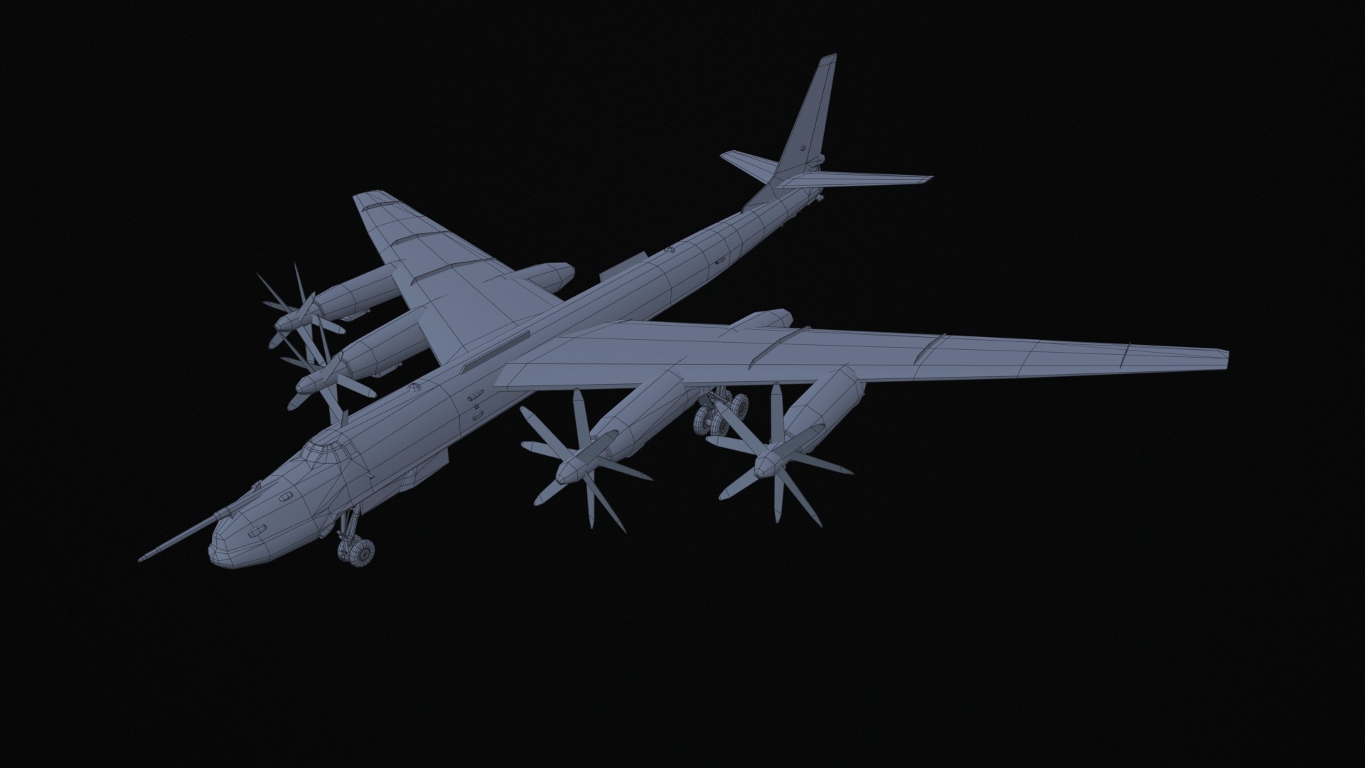 Asset - Army - Tu 95 - 3D MODEL Low-poly Low-poly 3D model_17