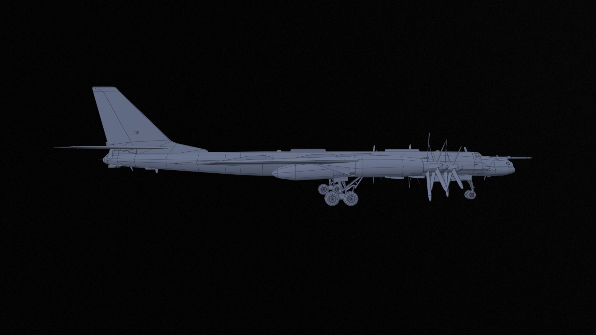 Asset - Army - Tu 95 - 3D MODEL Low-poly Low-poly 3D model_14
