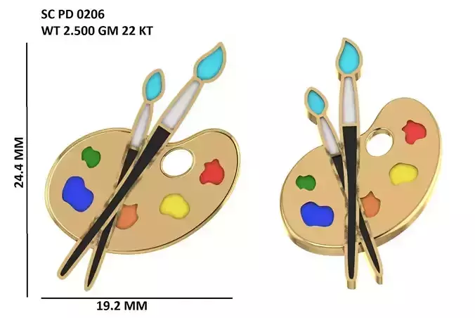 PAINTING DISH PENDENT