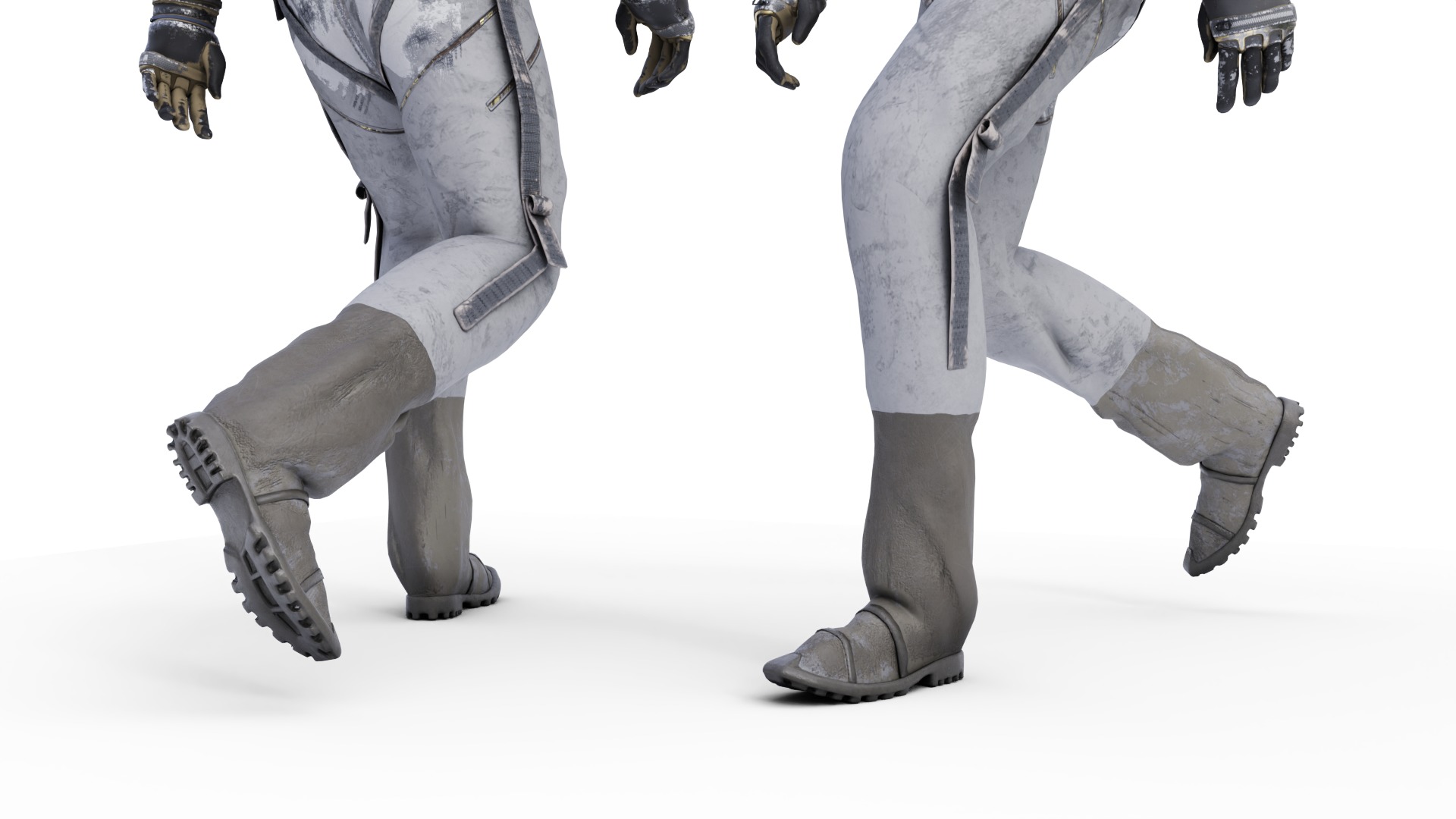 Spacesuit Old worn Astronaut Suit 3D model_5
