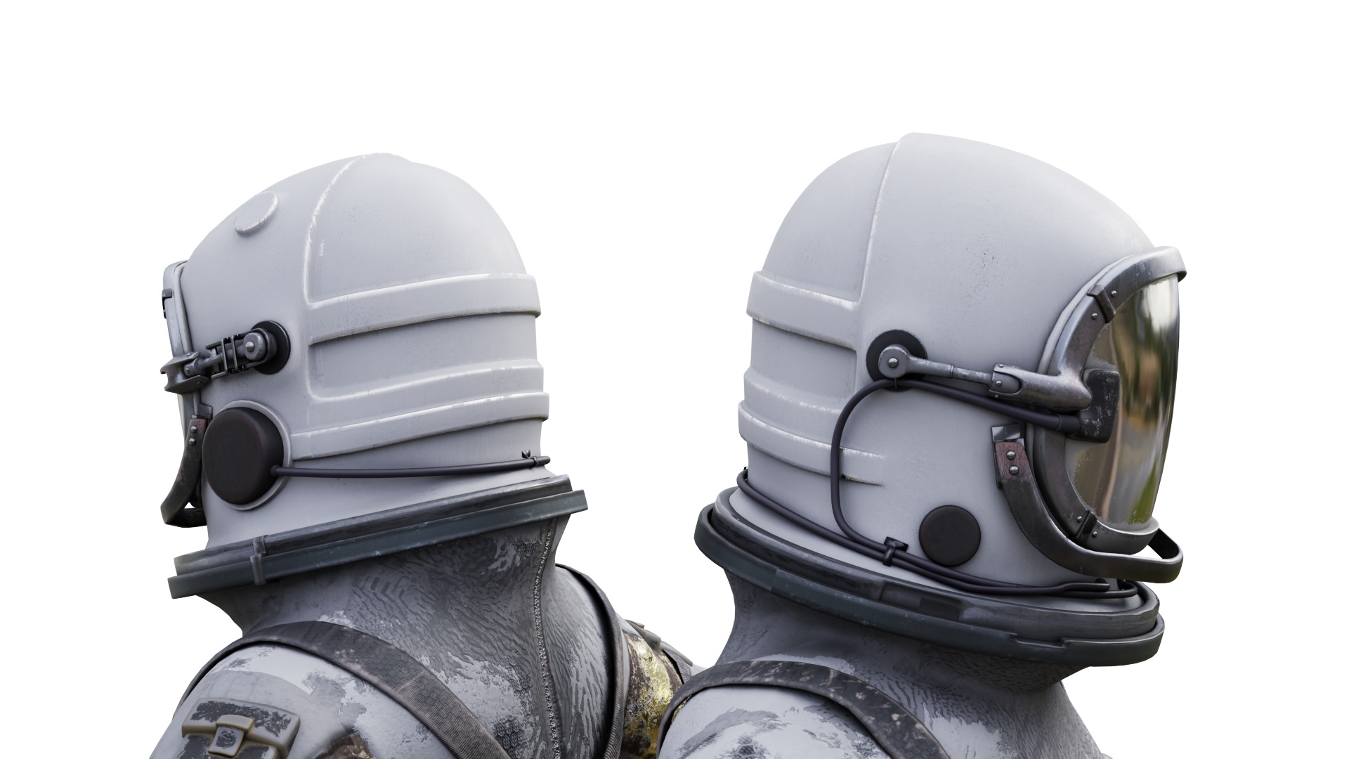 Spacesuit Old worn Astronaut Suit 3D model_11