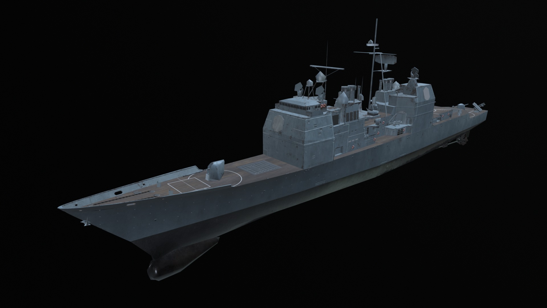 Asset - Army - Ticonderoga Class - 3D MODEL Low-poly Low-poly 3D model_36