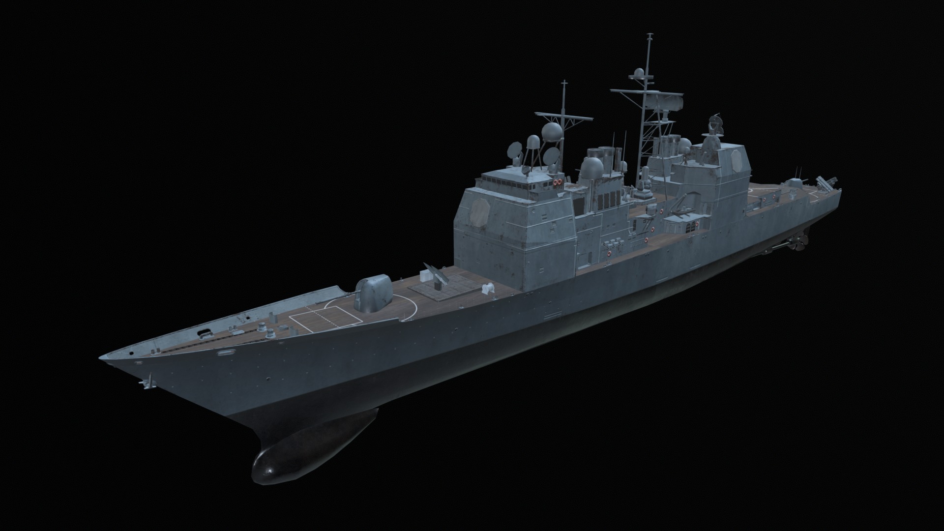 Asset - Army - Ticonderoga Class - 3D MODEL Low-poly Low-poly 3D model_6