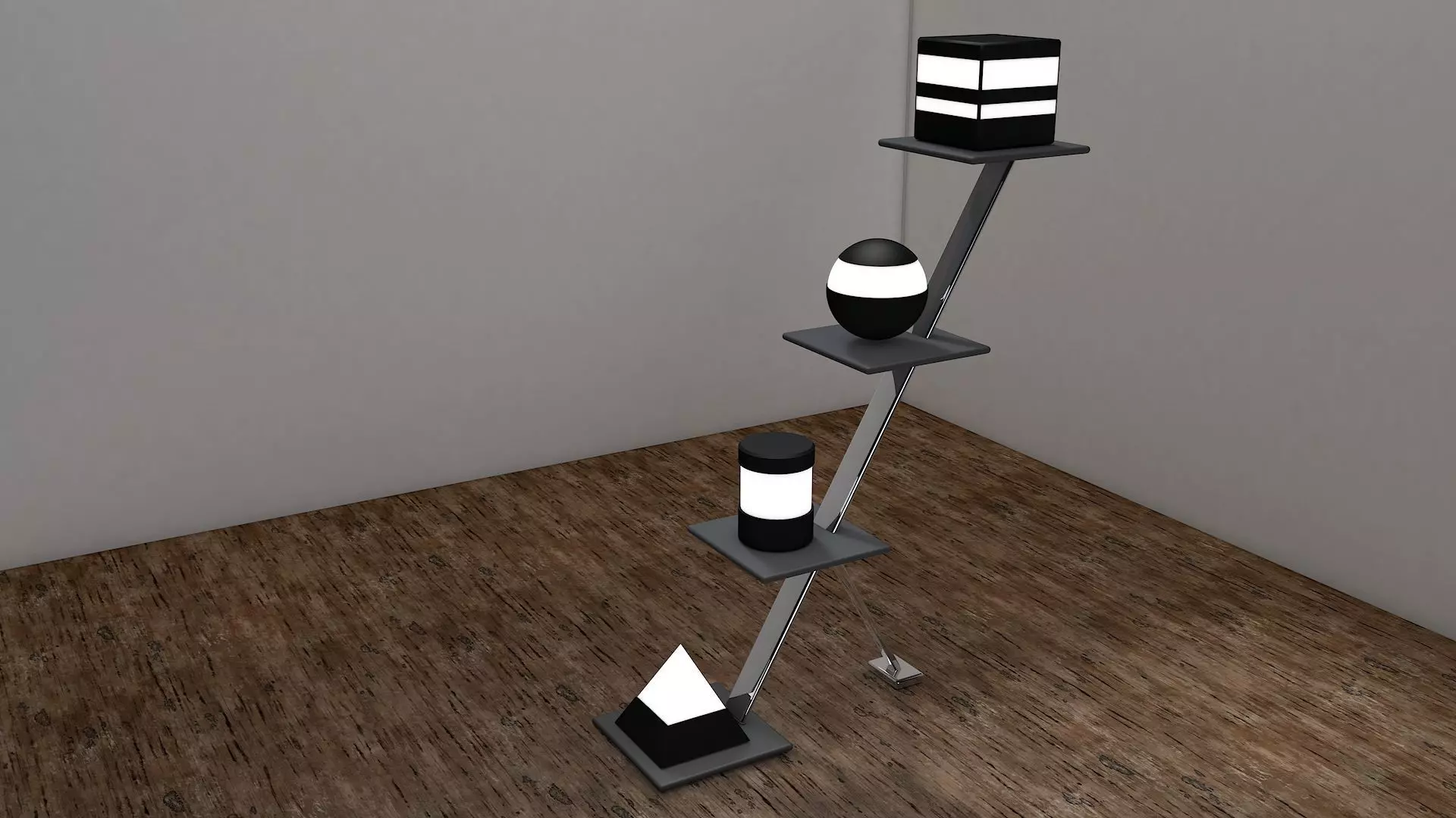 Geometric Lamps Free 3D model