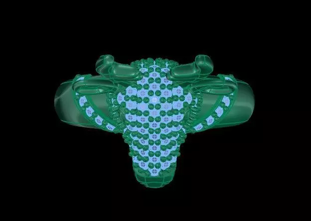 Dear Stone Face Ring Free 3D print model