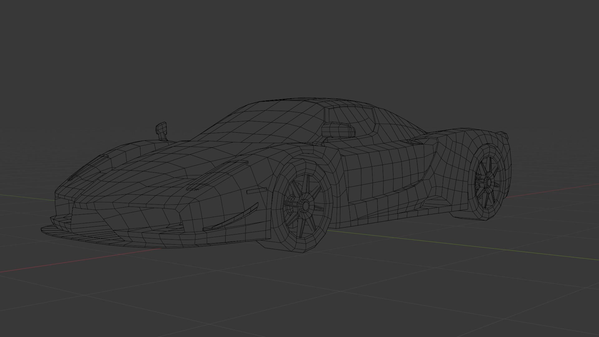 Gameready Ferrari Enzo Low-poly 3D model_3