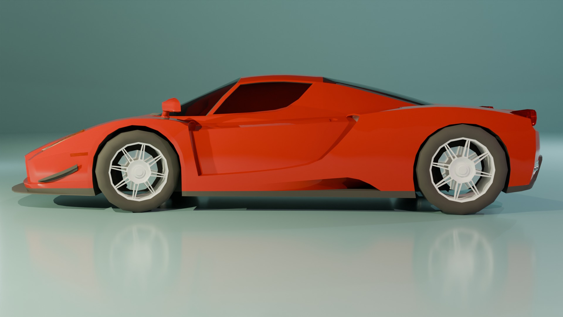 Gameready Ferrari Enzo Low-poly 3D model_13