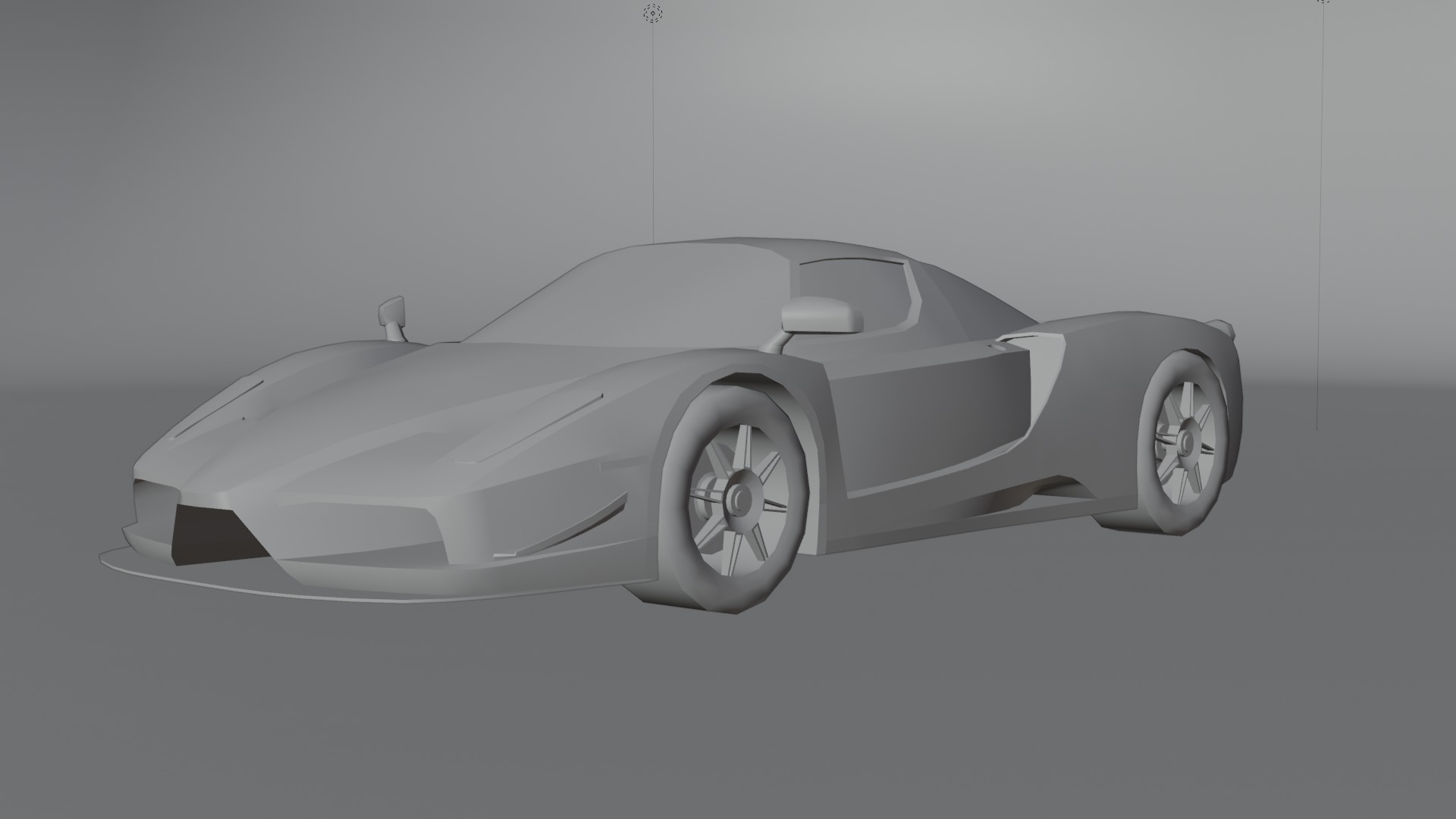 Gameready Ferrari Enzo Low-poly 3D model_2