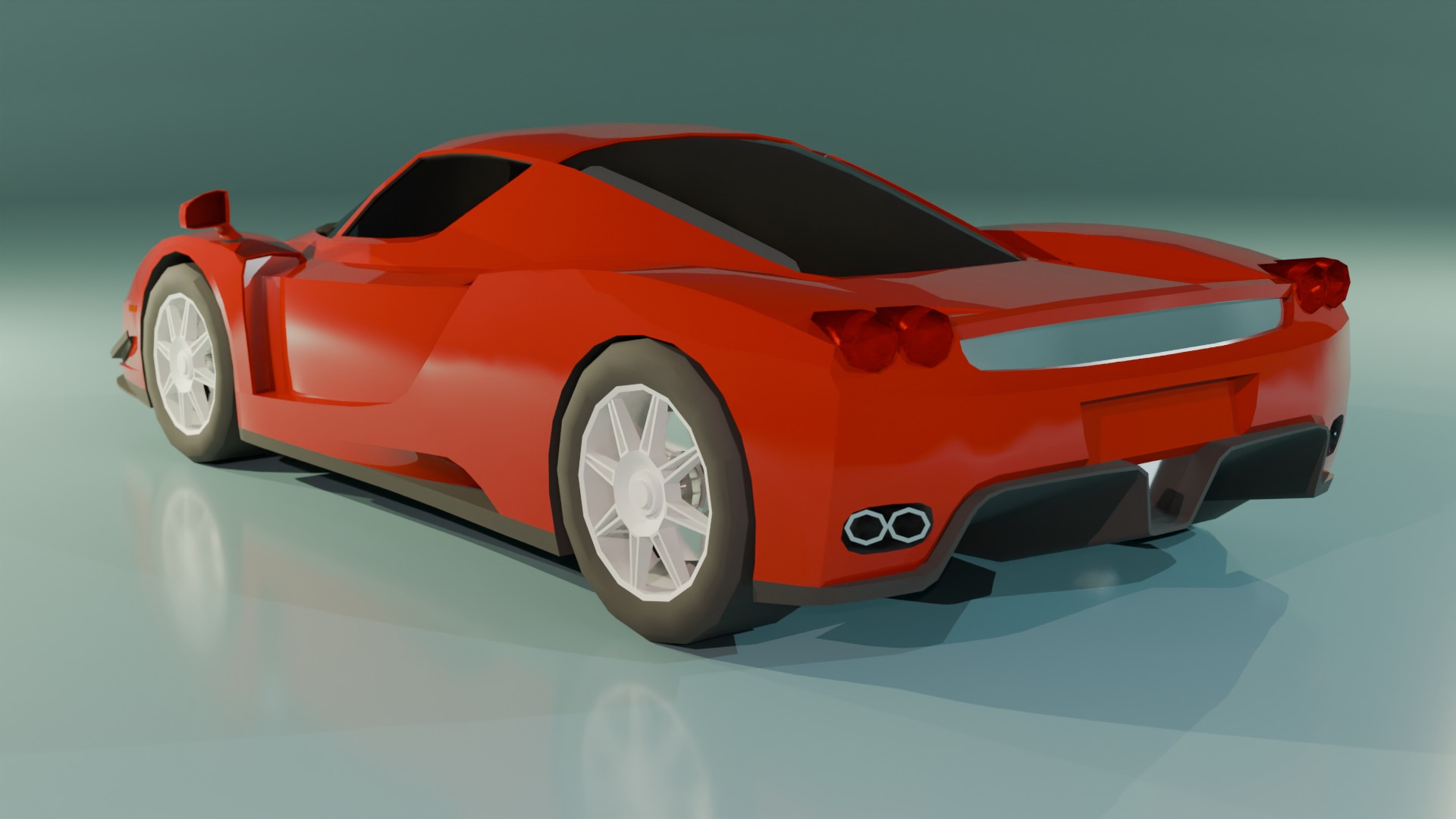 Gameready Ferrari Enzo Low-poly 3D model_4