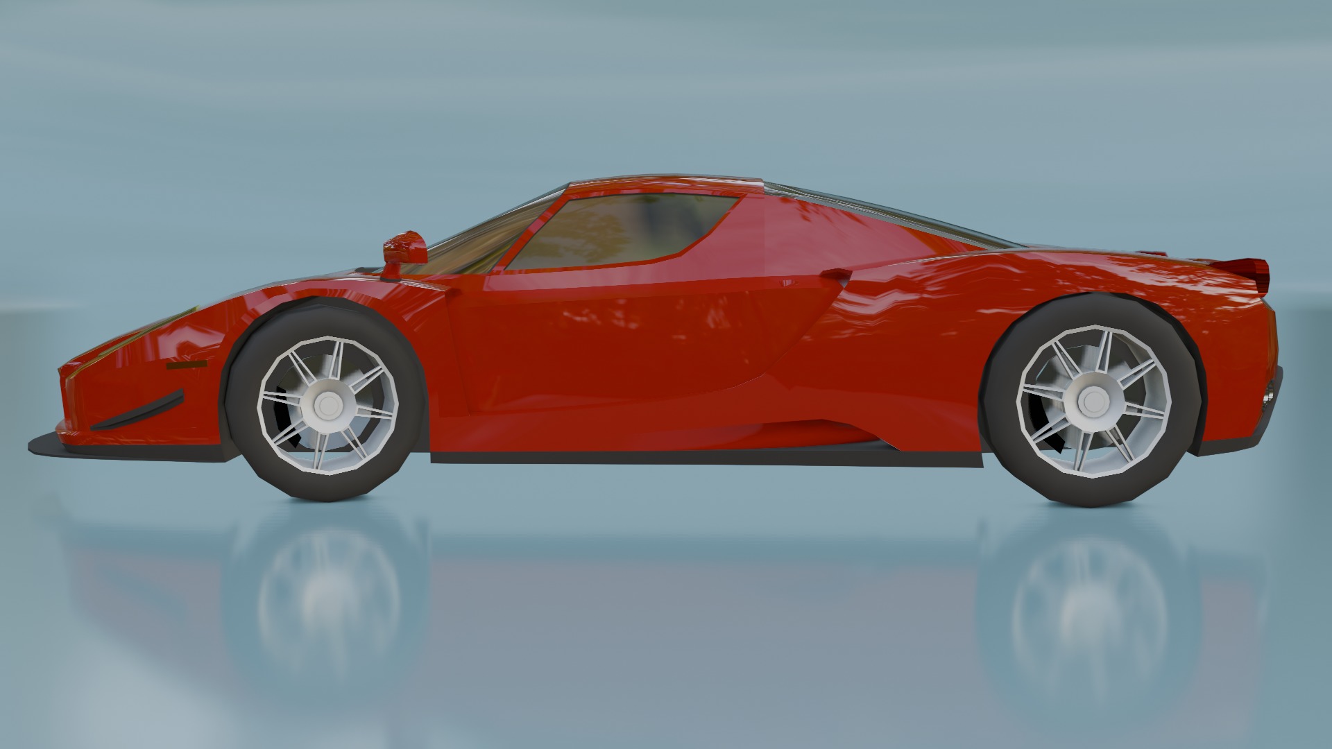 Gameready Ferrari Enzo Low-poly 3D model_14