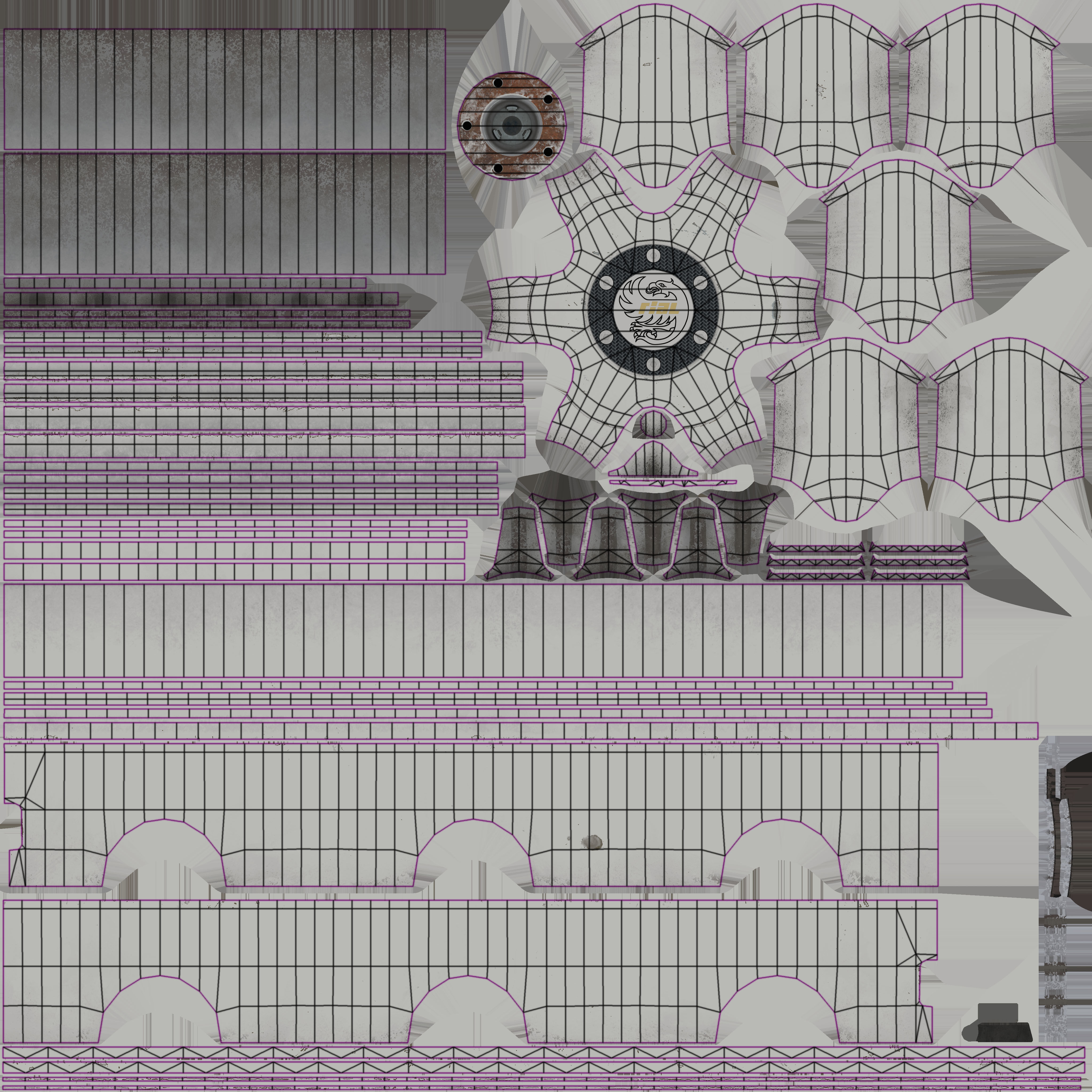 Rim RIAL RS85 and Tire TOYO Proxes R888 Low-poly 3D model_20