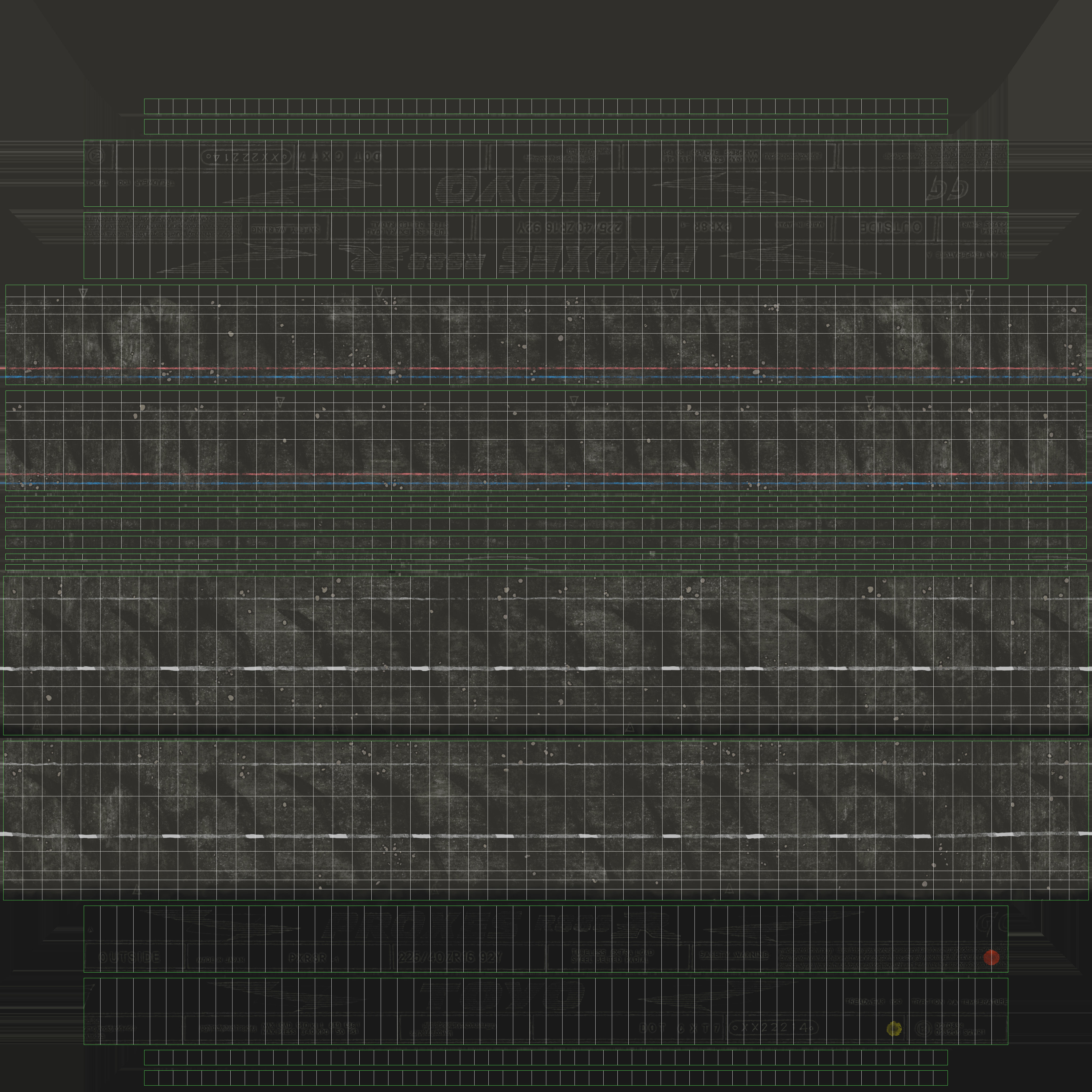 Rim RIAL RS85 and Tire TOYO Proxes R888 Low-poly 3D model_21