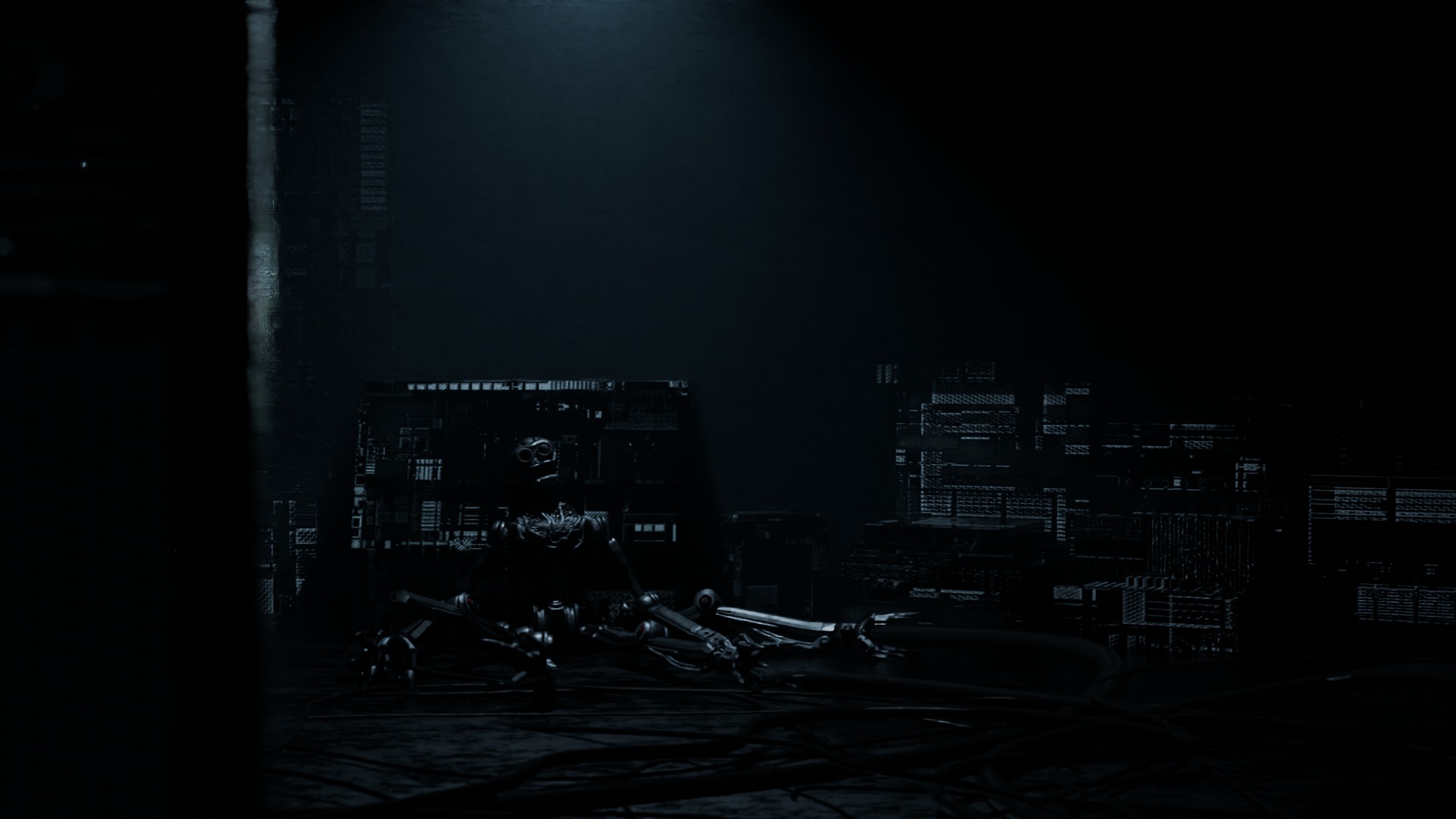 Rigged spider bot in abondoned style 3D model_9