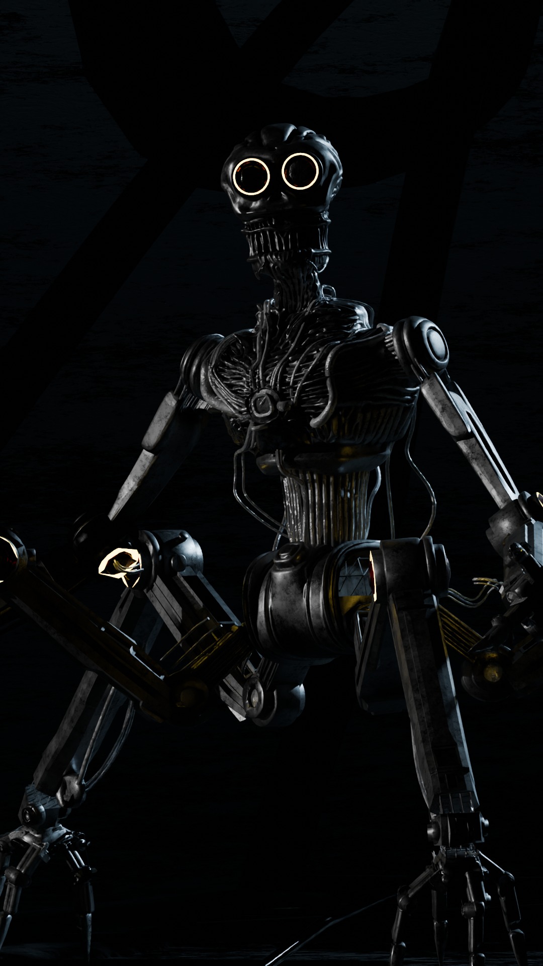 Rigged spider bot in abondoned style 3D model_12