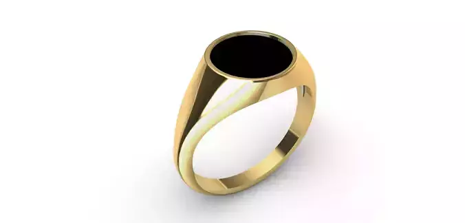 ROUND SIGNET RING 