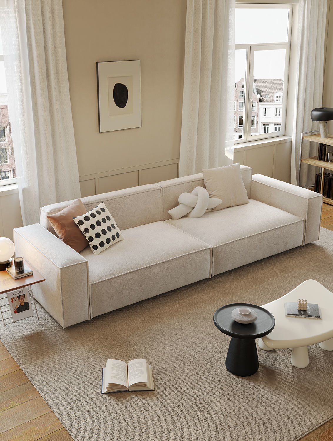 Mid Century interior scene 3D model 3D model_4