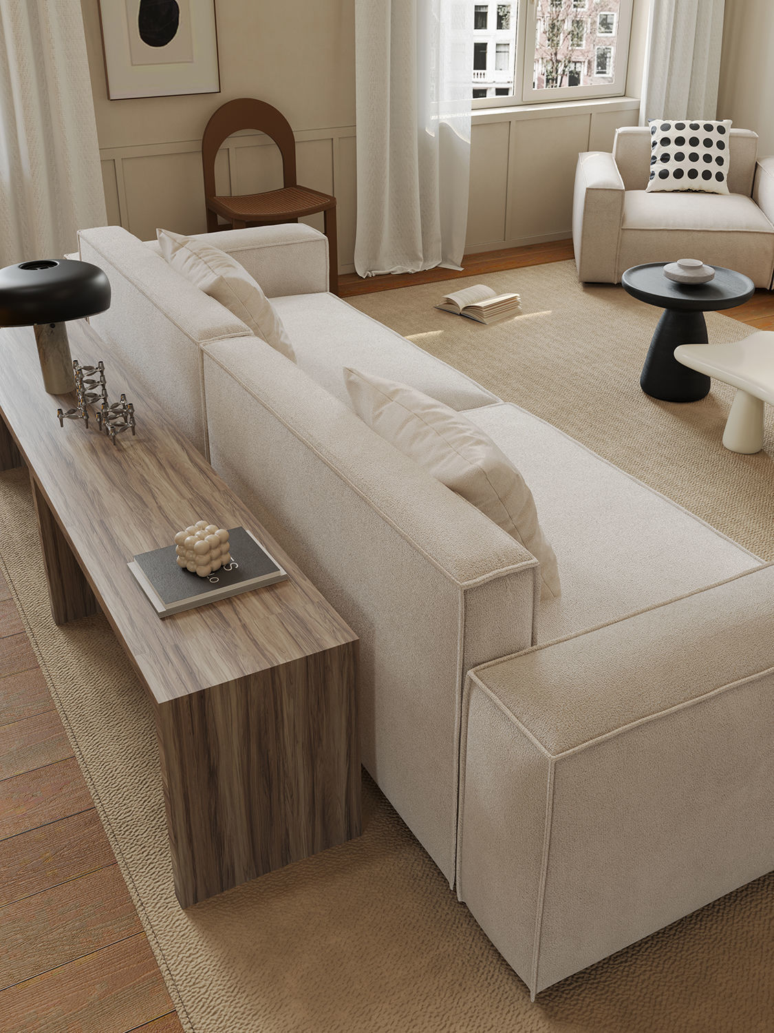 Mid Century interior scene 3D model 3D model_6