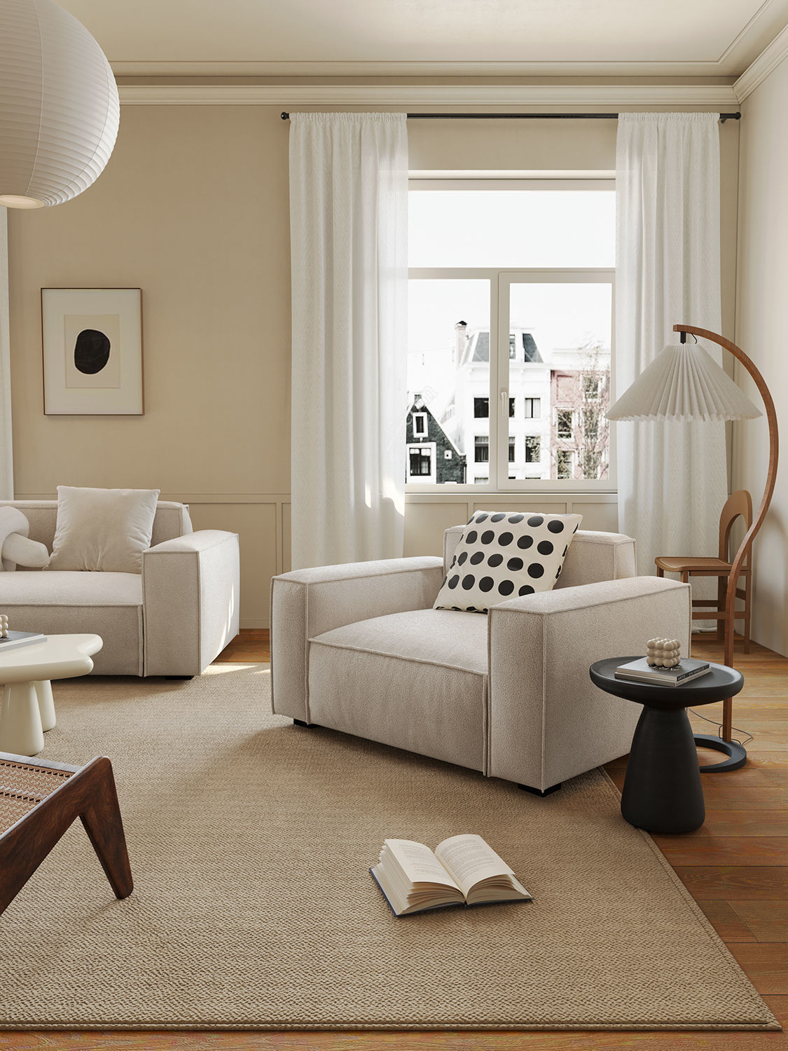 Mid Century interior scene 3D model 3D model_5