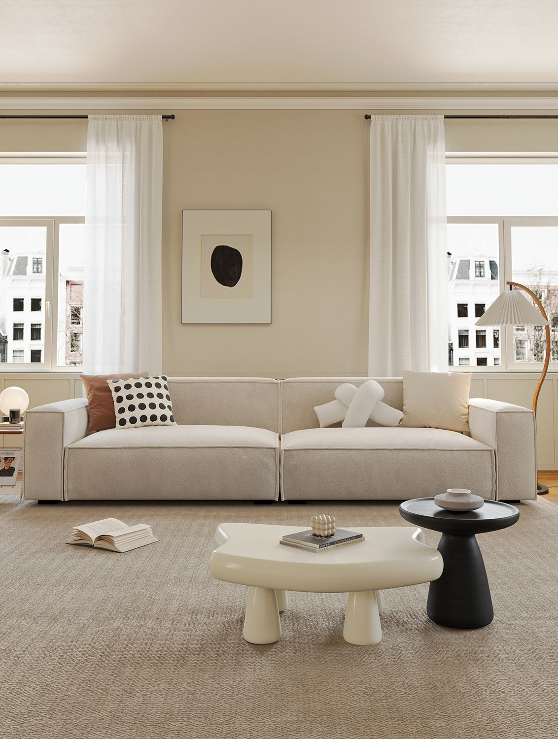 Mid Century interior scene 3D model 3D model_3