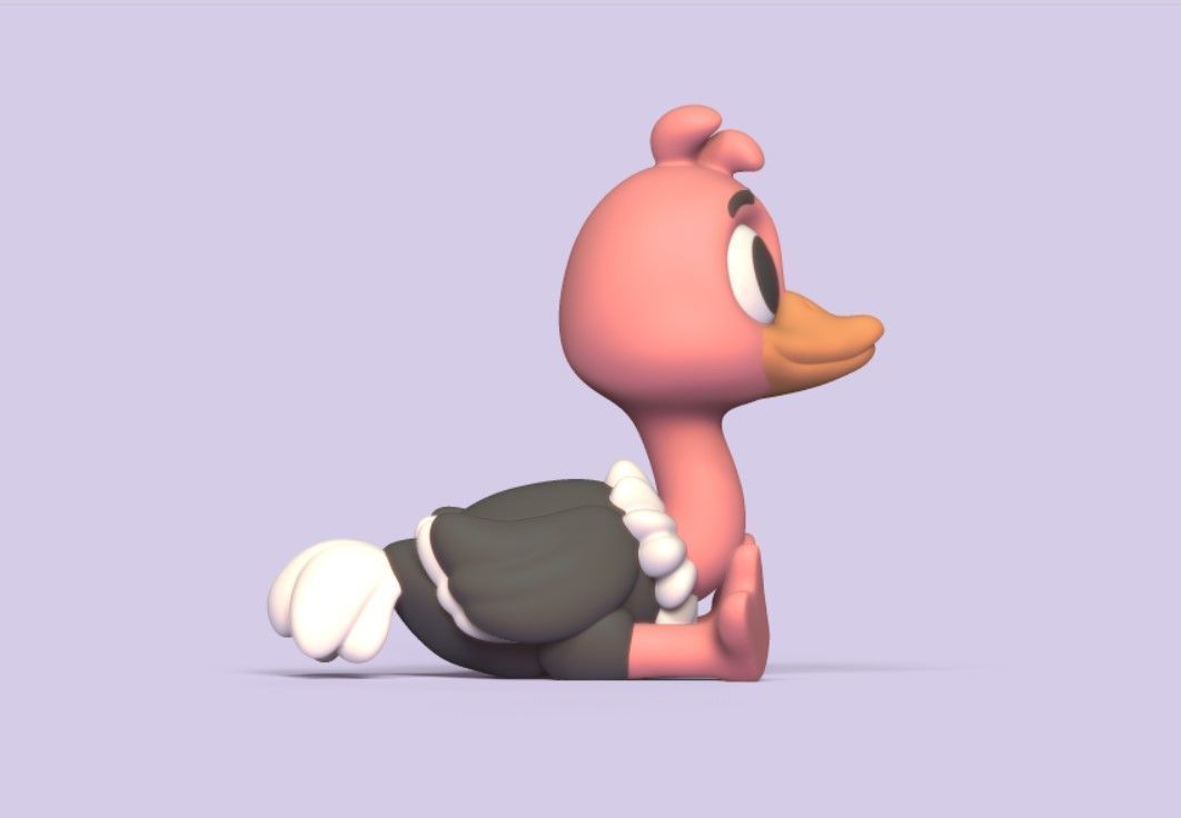 Little Ostrich 3D print model_3