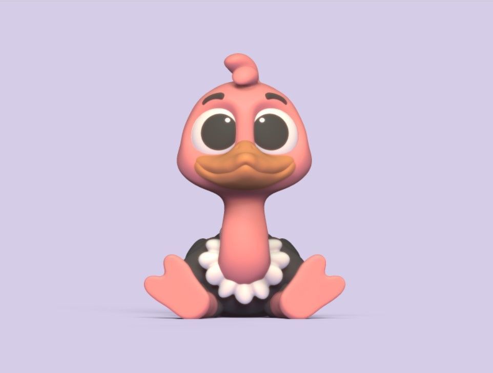 Little Ostrich 3D print model_1