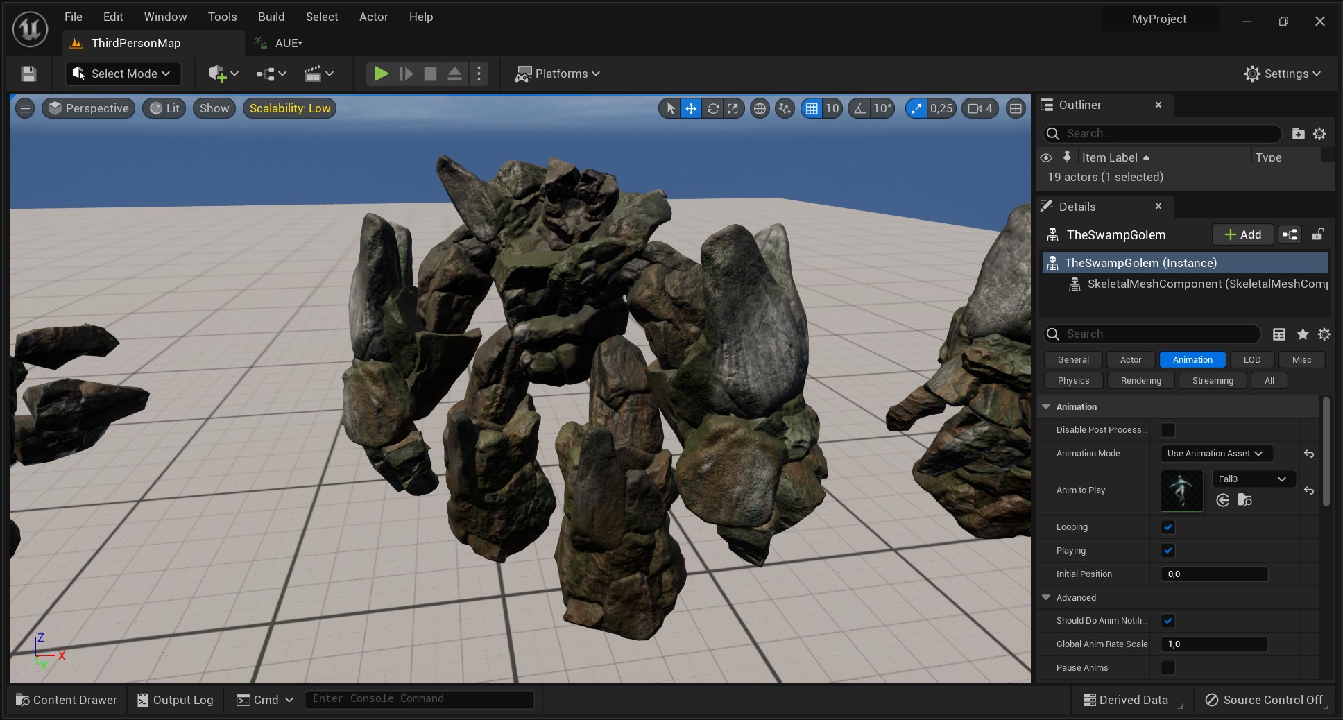 TheSwampGolem01 Low-poly 3D model_8