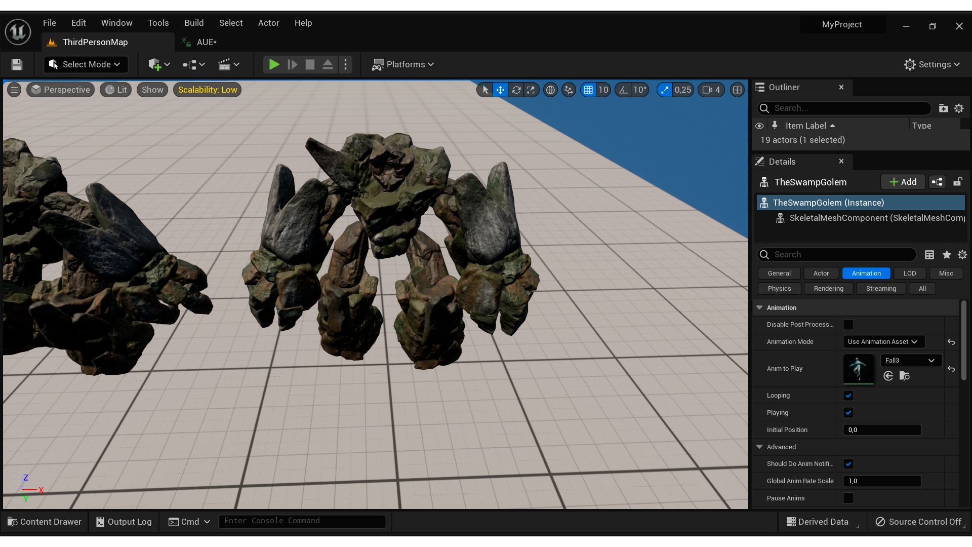 TheSwampGolem01 Low-poly 3D model_5
