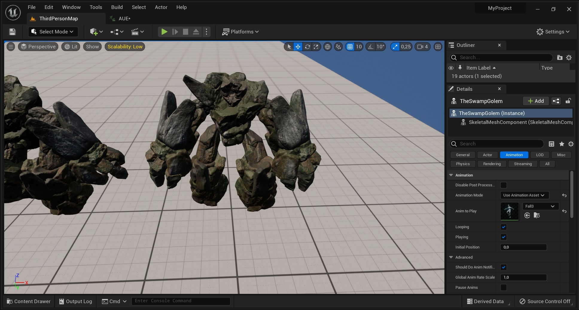 TheSwampGolem01 Low-poly 3D model_9